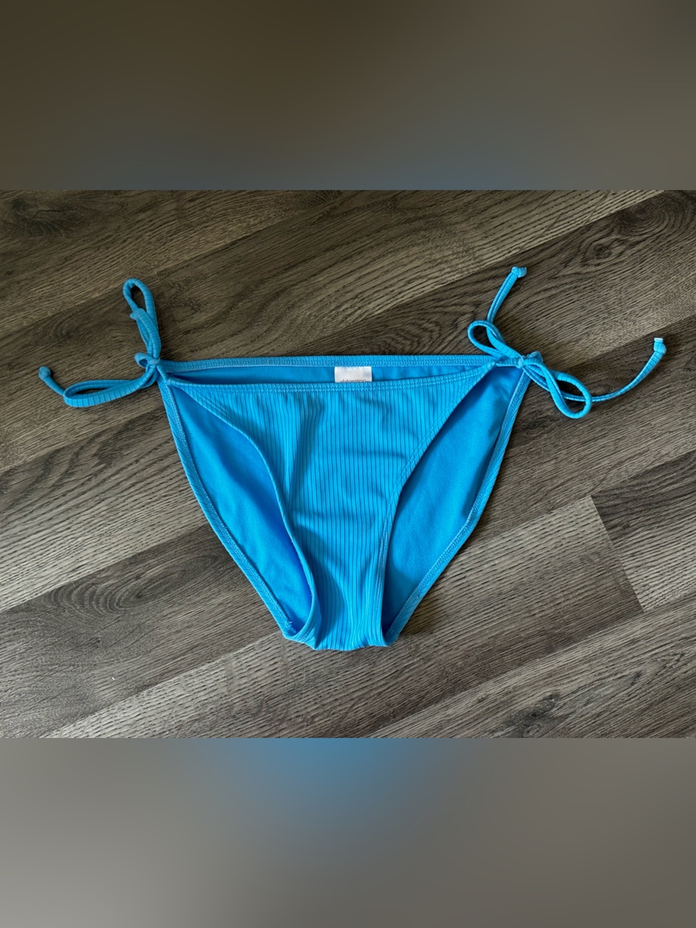 Xhilaration blue Ribbed Swim Top and Bottom Set - Picture 3 of 7